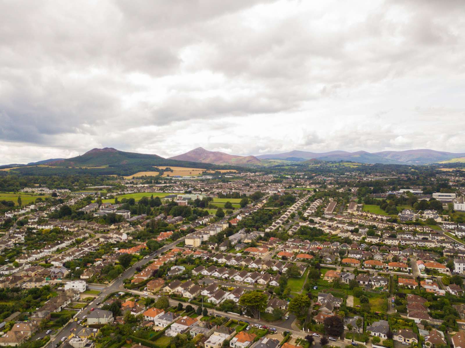 Aerial view of Bray town, co. Wicklow, Ireland.